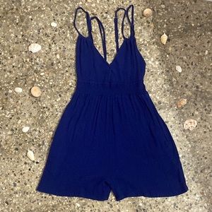 Valija Blue Romper with pockets